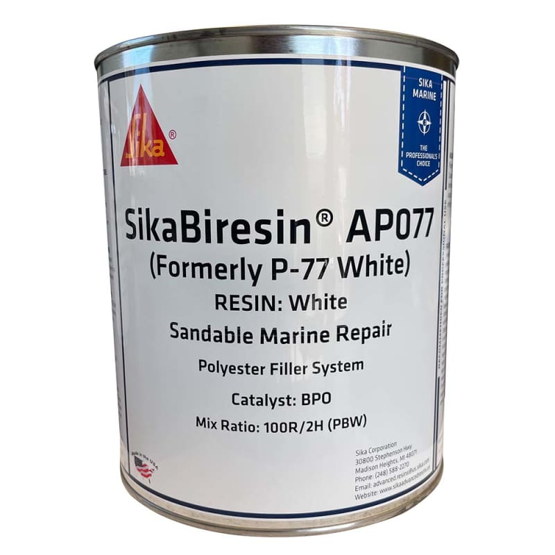 Sika SikaBiresin AP077 White Gallon BPO Hardener Required [606547] Boat Outfitting, Boat Outfitting | Adhesive/Sealants, Brand_Sika