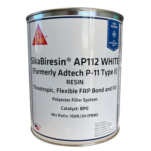Sika SikaBiresin AP112 White Gallon BPO Hardener Required [606128] Boat Outfitting, Boat Outfitting | Adhesive/Sealants, Brand_Sika