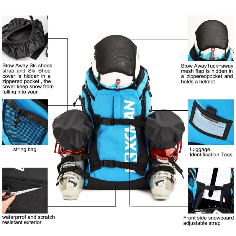 Ski Boot Backpack Lightweight and Durable Ski Bag United States ski, winter, Winter Sports Winter Sports Yellow Angel