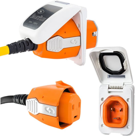 SmartPlug 30 AMP Inlet Female Cord Connector Combo - White [B30ASSYPW] Brand_SmartPlug, Electrical, Electrical | Accessories Accessories CWR