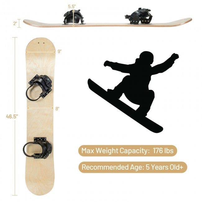 Snowboard with Adjustable Foot Straps Outdoor | Winter Sports, winter, Winter Sports Goplus