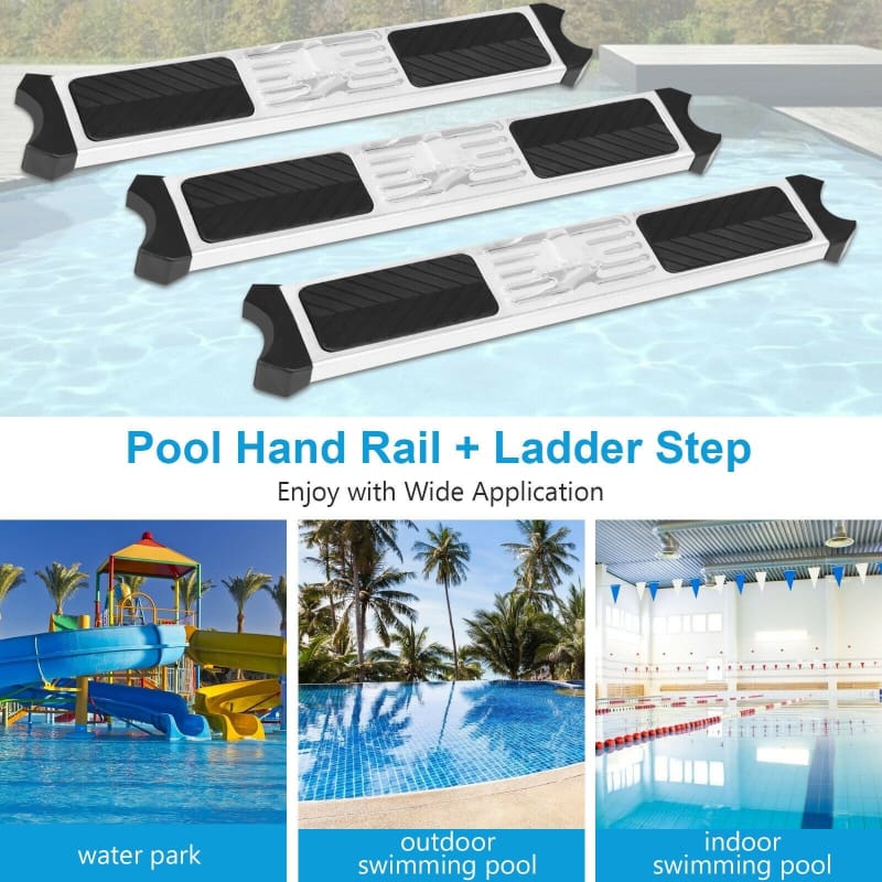Split Swimming Pool Ladder Stainless Steel 3-Step Ladder & 2 Handrails pool, pool maintenance pool KARISI