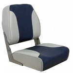 Springfield Economy Multi-Color Folding Seat - Grey/Blue [1040651] Boat Outfitting, Boat Outfitting | Seating, Brand_Springfield Marine 