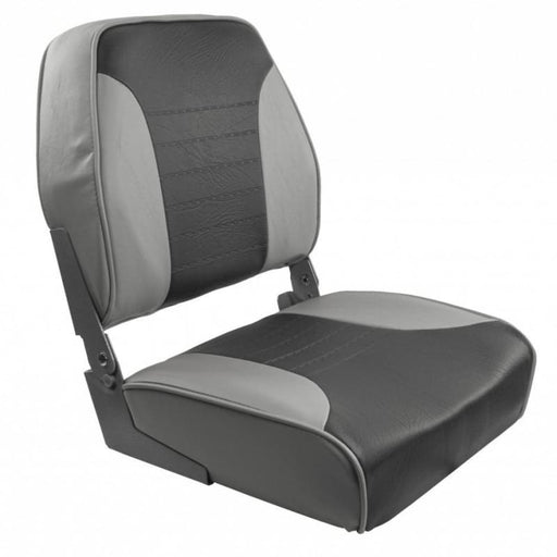 Springfield Economy Multi-Color Folding Seat - Grey/Charcoal [1040653] Boat Outfitting, Boat Outfitting | Seating, Brand_Springfield Marine