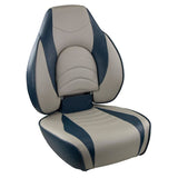Springfield Fish Pro High Back Folding Seat - Blue/Grey [1041631-1] Boat Outfitting, Boat Outfitting | Seating, Brand_Springfield Marine