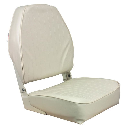 Springfield High Back Folding Seat - White [1040649] Boat Outfitting, Boat Outfitting | Seating, Brand_Springfield Marine Seating CWR