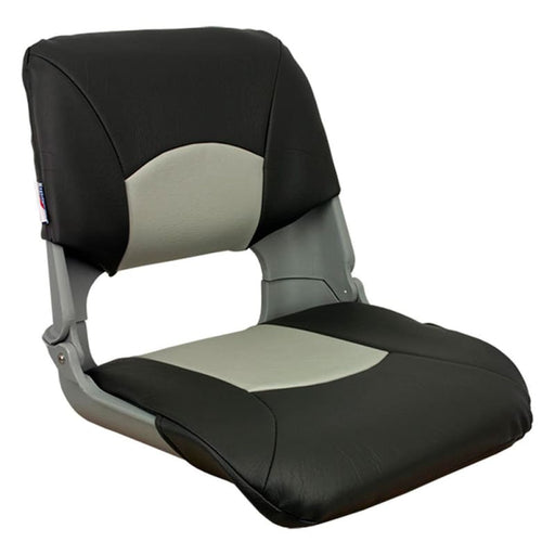 Springfield Skipper Standard Seat Fold Down - Black/Charcoal [1061017-BLK] Boat Outfitting, Boat Outfitting | Seating, Brand_Springfield 