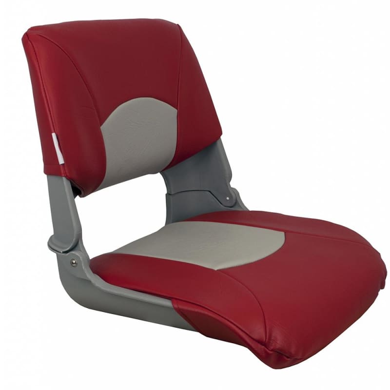 Springfield Skipper Standard Seat Fold Down - Grey/Red [1061018] Boat Outfitting, Boat Outfitting | Seating, Brand_Springfield Marine