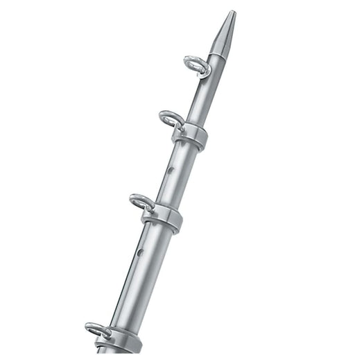 TACO 12’ Silver/Silver Center Rigger Pole - 1-1/8 Diameter [OC-0432VEL116] Brand_TACO Marine, Hunting & Fishing, Hunting & Fishing | 