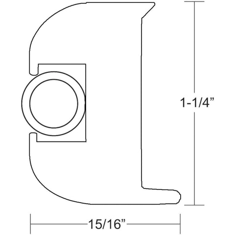 TACO Flex Vinyl Rub Rail Kit - White w/White Insert - 50’ [V11-3447WWK50-2] Brand_TACO Marine, Marine Hardware, Marine Hardware | Rub Rail 