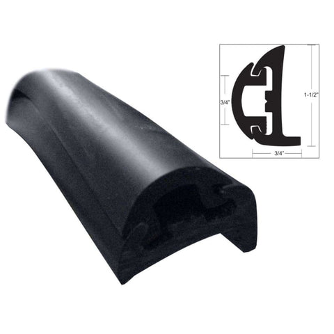 TACO Semi-Rigid Rub Rail Kit - Black w/Black Insert - 50’ [V11-9795BBK50D-2] Brand_TACO Marine, Marine Hardware, Marine Hardware | Rub Rail 