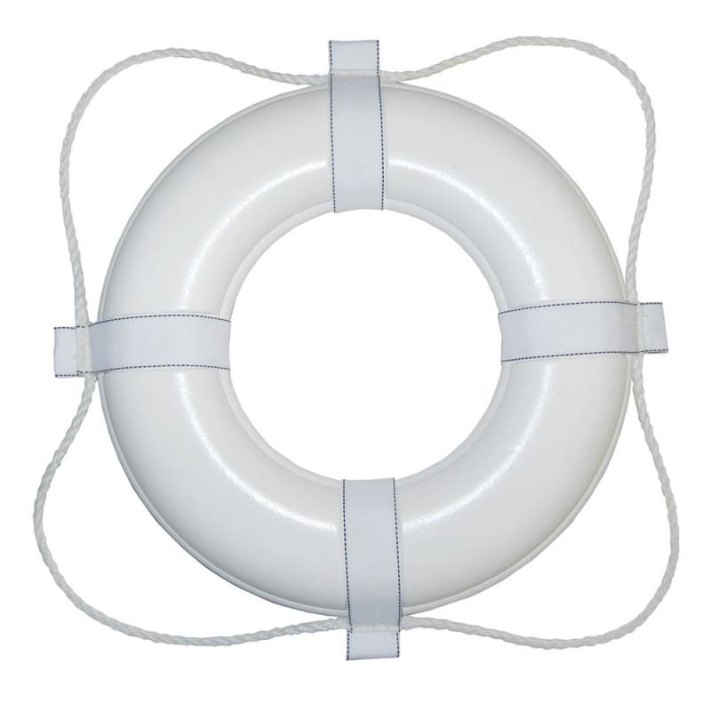 Taylor Made Foam Ring Buoy - 20 - White w/White Grab Line [360] Brand_Taylor Made, Marine Safety, Marine Safety | Personal Flotation Devices