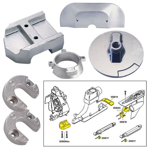 Tecnoseal Anode Kit w/Hardware - Mercury Alpha 1 Gen 2 - Zinc [20801] Boat Outfitting, Boat Outfitting | Anodes, Brand_Tecnoseal Anodes CWR