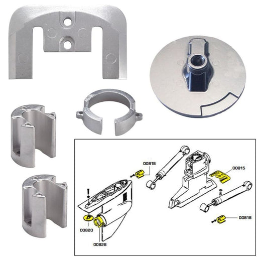 Tecnoseal Anode Kit w/Hardware - Mercury Bravo 1 - Aluminum [20803AL] Boat Outfitting, Boat Outfitting | Anodes, Brand_Tecnoseal Anodes CWR