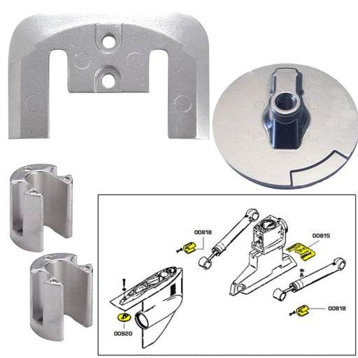 Tecnoseal Anode Kit w/Hardware - Mercury Bravo 2-3 - Aluminum [20804AL] Boat Outfitting, Boat Outfitting | Anodes, Brand_Tecnoseal Anodes 