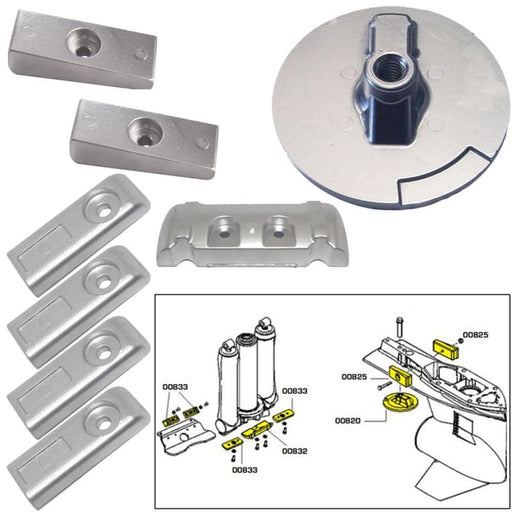 Tecnoseal Anode Kit w/Hardware - Mercury Verado 6 - Aluminum [20816AL] Boat Outfitting, Boat Outfitting | Anodes, Brand_Tecnoseal Anodes CWR