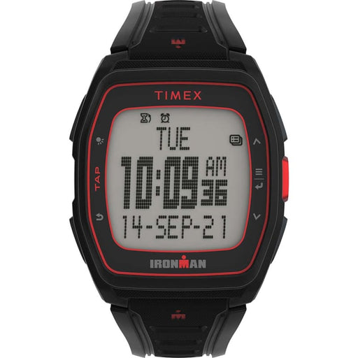 Timex IRONMAN T300 Silicone Strap Watch - Black/Red [TW5M47500] 1st Class Eligible, Brand_Timex, Outdoor, Outdoor | Fitness / Athletic 