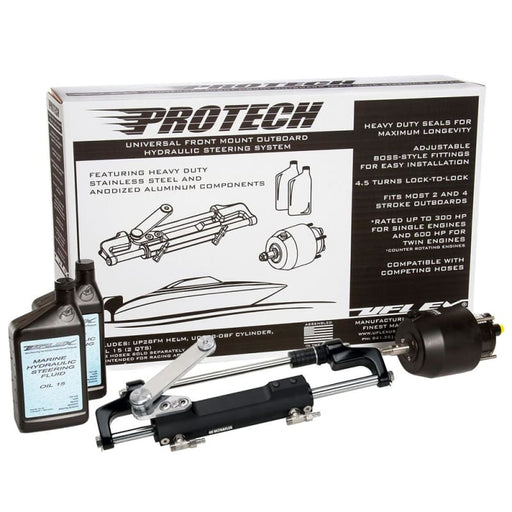Uflex PROTECH 2.1 Front Mount OB Hydraulic System - Includes UP28 FM Helm Oil UC128-TS/2 Cylinder - No Hoses [PROTECH 2.1] Boat Outfitting, 