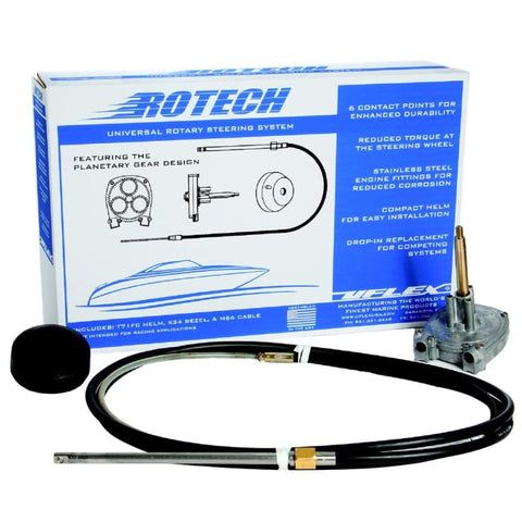 UFlex Rotech 13’ Rotary Steering Package - Cable Bezel Helm [ROTECH13FC] Boat Outfitting, Boat Outfitting | Steering Systems, Brand_Uflex