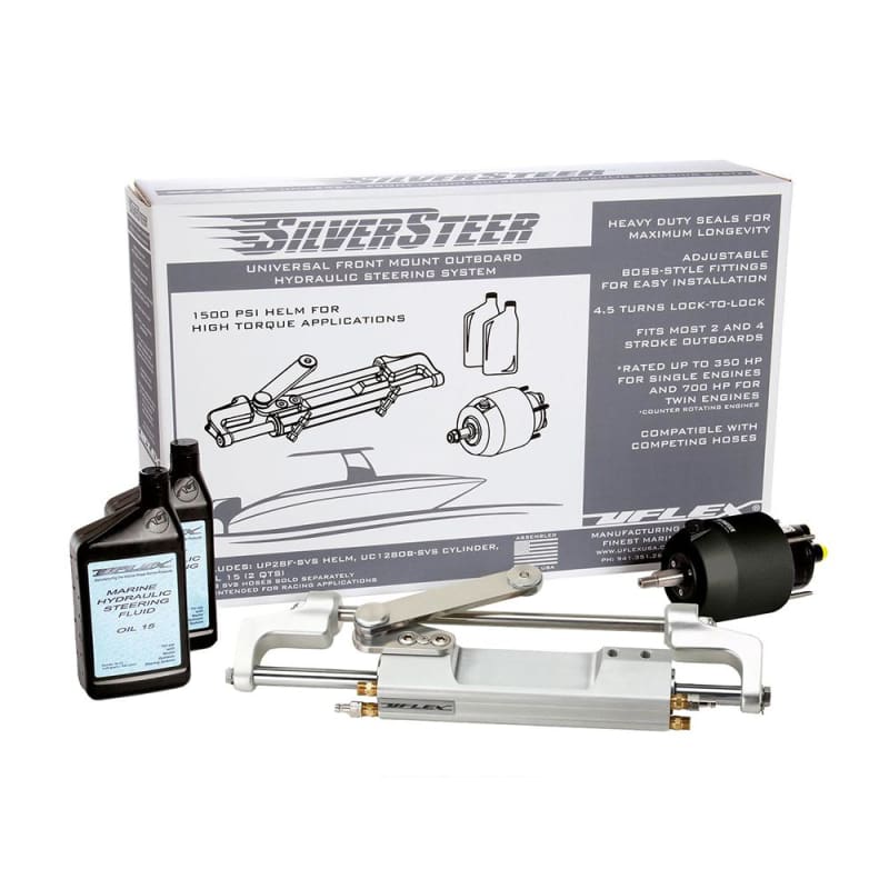 Uflex SilverSteer 2.0 High-Performance Front Mount Outboard Hydraulic Steering System - 1500PSI FM V2 [SILVERSTEER2.0B] Boat Outfitting,