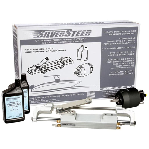 Uflex SilverSteer Front Mount Outboard Hydraulic Steering System w/ UC130-SVS-1 Cylinder [SILVERSTEERXP1] Boat Outfitting, Boat Outfitting |