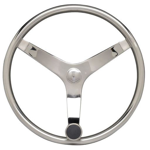 Uflex - V46 - 13.5 Stainless Steel Steering Wheel w/Speed Knob [V46] Boat Outfitting, Boat Outfitting | Steering Systems, Brand_Uflex USA
