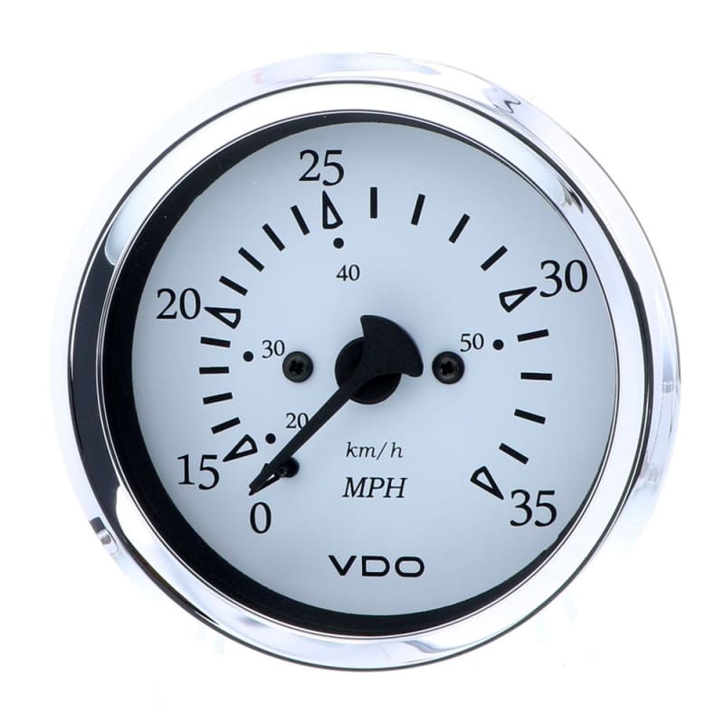 VDO Cockpit Marine 85MM (3-3/8) Pitot Speedometer - to 35 MPH - White Dial/Chrome Bezel [260-15271] Boat Outfitting, Boat Outfitting | 