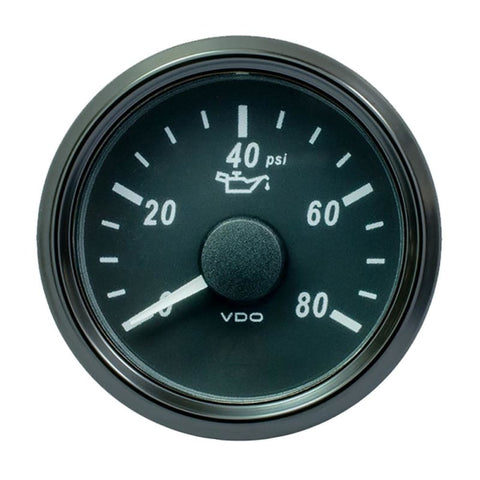 VDO SingleViu 52mm (2-1/16) Oil Pressure Gauge - 80 PSI - 0-180 Ohm [A2C3833190030] 1st Class Eligible, Boat Outfitting, Boat Outfitting | 