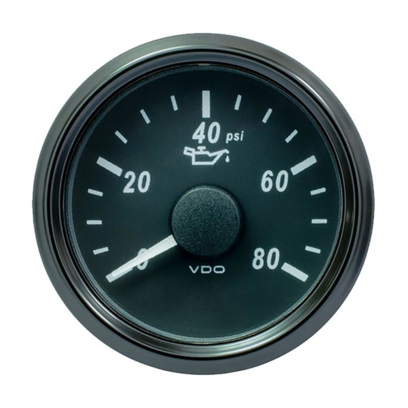 VDO SingleViu 52mm (2-1/16) Oil Pressure Gauge - 80 PSI - 240-33 Ohm [A2C3833230030] 1st Class Eligible, Boat Outfitting, Boat Outfitting | 