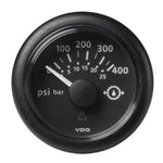 Veratron 2-1/16 (52mm) ViewLine Transmission Oil Pressure 400 PSI/25 Bar - Black Dial Round Bezel [A2C59514145] 1st Class Eligible, Boat