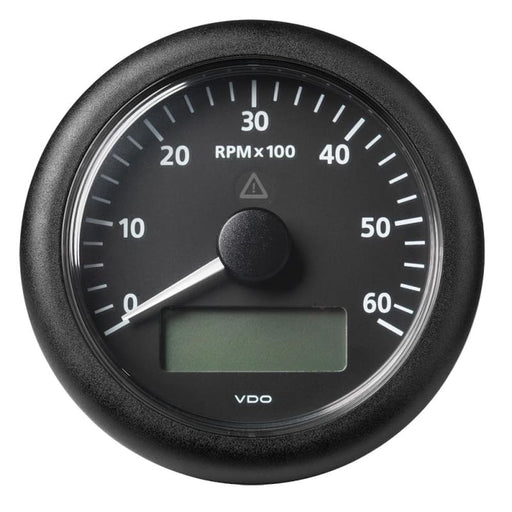 Veratron 3-3/8 (85MM) ViewLine Tachometer w/Multi-Function Display - to 6000 RPM - Black Dial Bezel [A2C59512393] 1st Class Eligible, Boat
