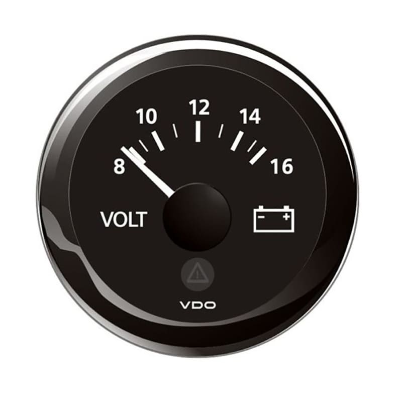 Veratron 52 MM (2-1/16) ViewLine Voltmeter - 8 to16V - Black Dial Bezel [A2C59512545] 1st Class Eligible, Boat Outfitting, Boat Outfitting |