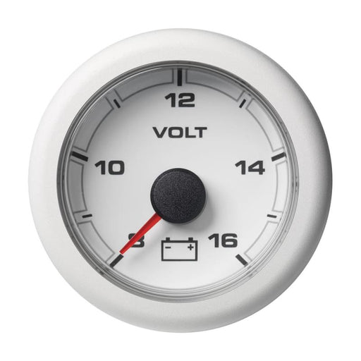 Veratron 52MM (2-1/16) OceanLink Battery Voltage Gauge - 8 to 16V - White Dial Bezel [A2C1066110001] 1st Class Eligible, Boat Outfitting, 