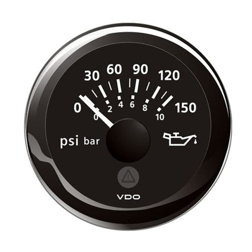 Veratron 52MM (2-1/16) ViewLine Oil Pressure Indicator to 150 PSI - Black Dial Round Bezel [A2C59514118] 1st Class Eligible, Boat