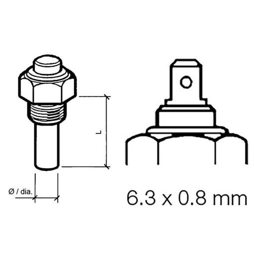 Veratron Engine Oil Temperature Sensor - Single Pole Common Ground - 50-150C/120-300F - 6/24V - M14 x 1.5 Thread [323-801-004-002N] 1st