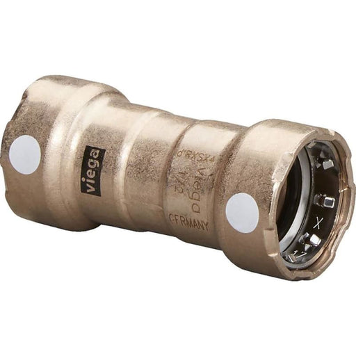 Viega MegaPress 3/4 Copper Nickel Coupling w/Stop Double Press Connection - Smart Connect Technology [88385] 1st Class Eligible, 