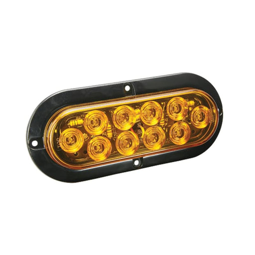 Wesbar LED Waterproof 6 Oval Surface Flange Mount Tail Light - Amber w/Black Flange Base [40-767758] 1st Class Eligible, Brand_Wesbar,