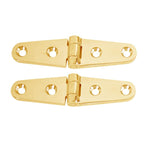 Whitecap Strap Hinge - Polished Brass - 4 x 1 - Pair [S-604BC] 1st Class Eligible, Brand_Whitecap, Marine Hardware, Marine Hardware | Hinges