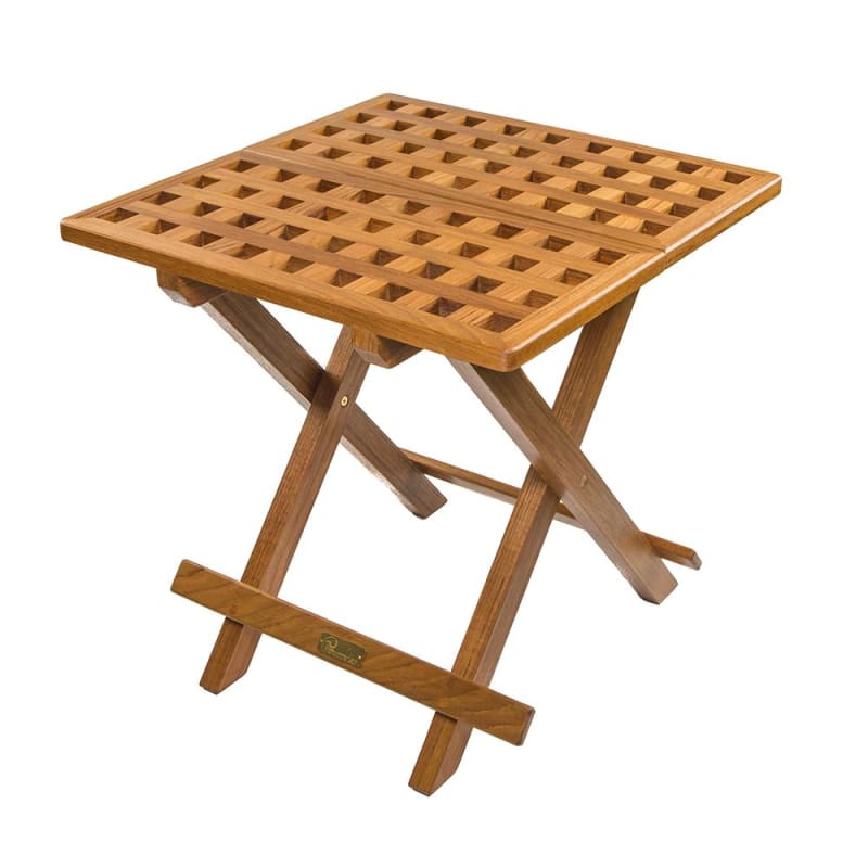 Whitecap Teak Grate Top Fold-Away Table [60030] Boat Outfitting, Boat Outfitting | Deck / Galley, Brand_Whitecap, Marine Hardware, Marine 