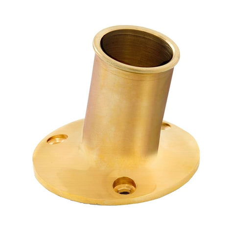 Whitecap Top-Mounted Flag Pole Socket Polished Brass - 1 ID [S-5002B] 1st Class Eligible, Boat Outfitting, Boat Outfitting | Accessories, 