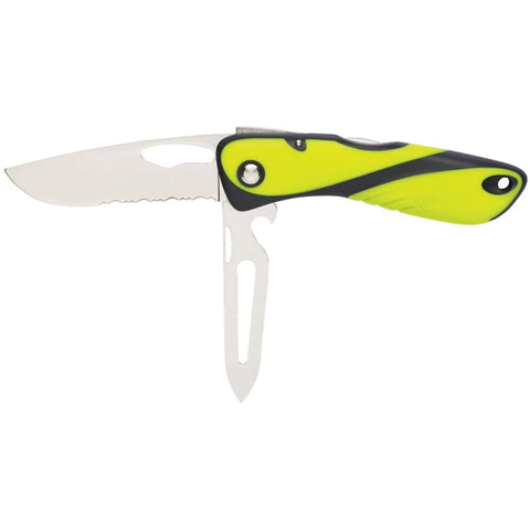 Wichard Offshore Knife - Serrated Blade - Shackler/Spike - Fluorescent [10122] 1st Class Eligible, Brand_Wichard Marine, Outdoor, Outdoor |